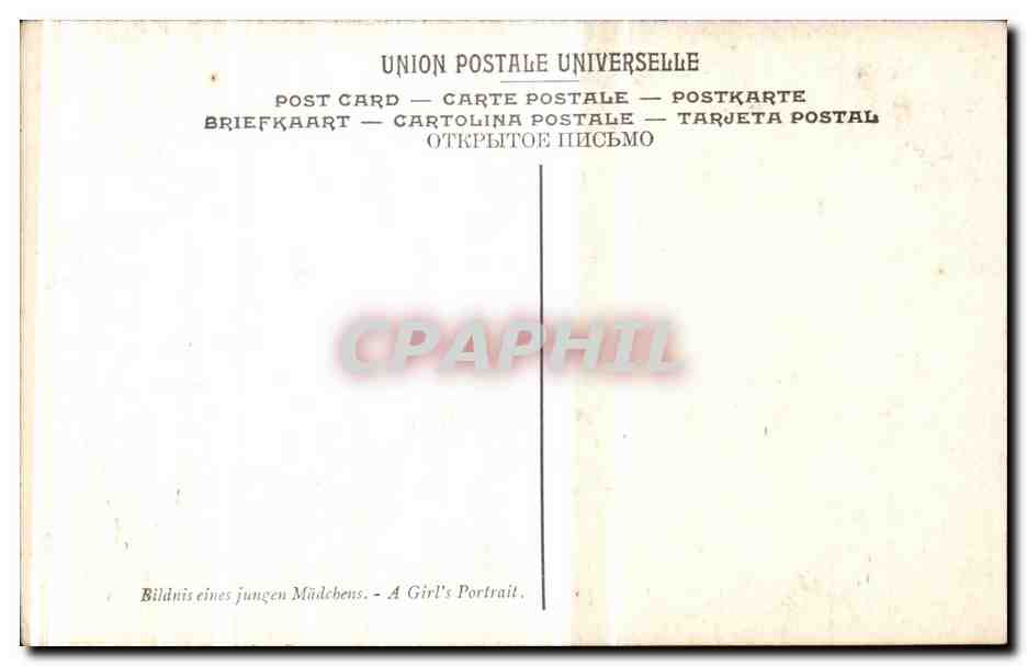 CPA Gallot Portrait de jeune fille — Verso