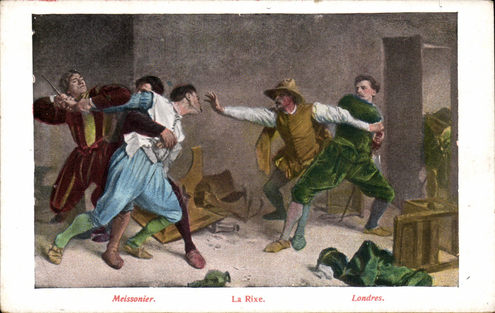CPA Meissonier La rixe Londres Fencing Combat d'epee Escrime