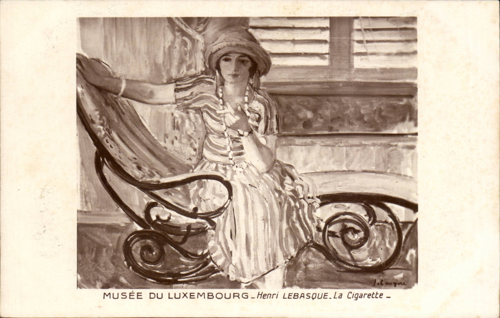 CPA Paris Musee du Luxembourg Henri Lebasque La cigarette