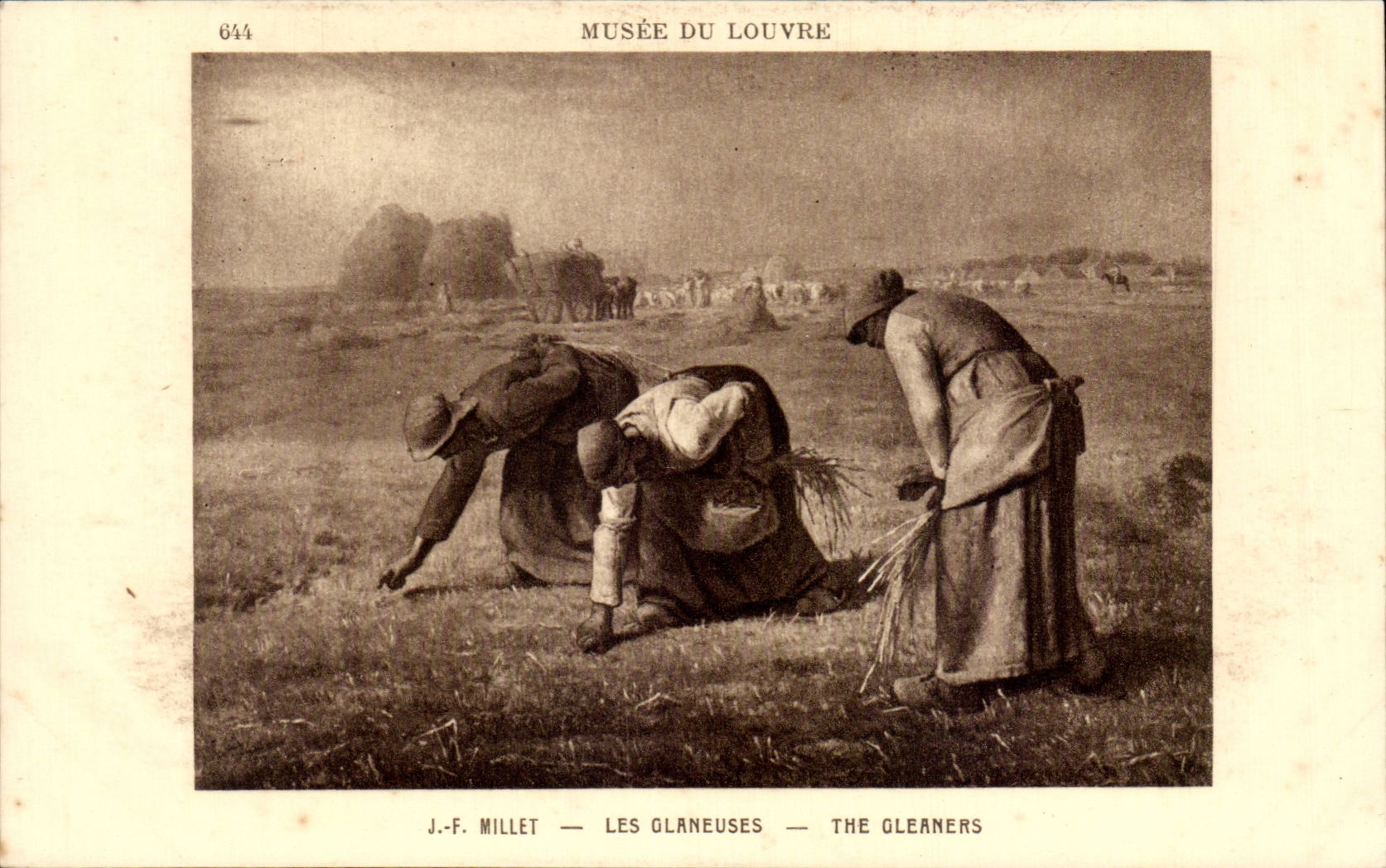 CPA Paris Musee du Louvre Millet Les glaneuses 