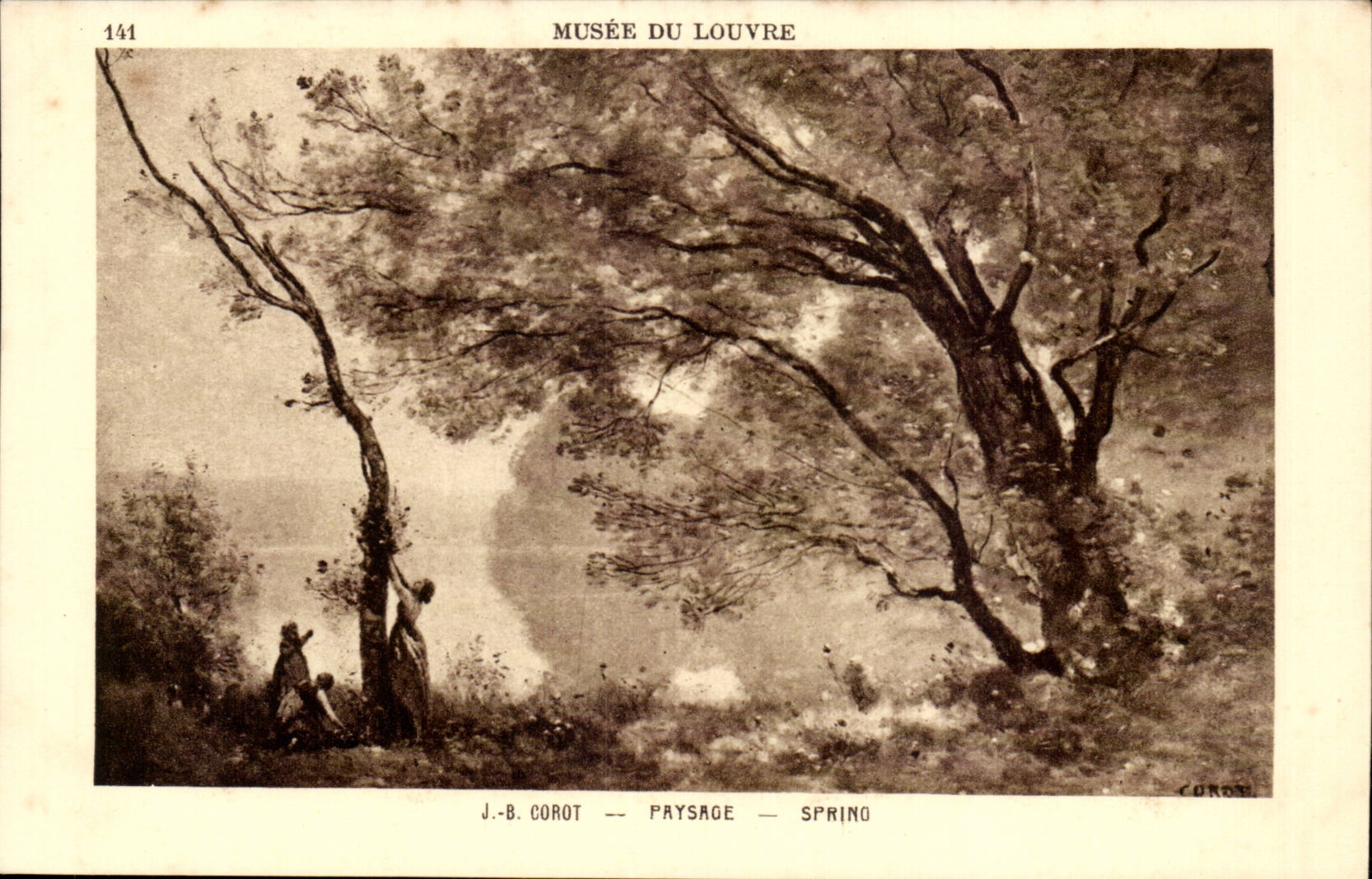 CPA Paris Musee du Louvre Corot Paysage