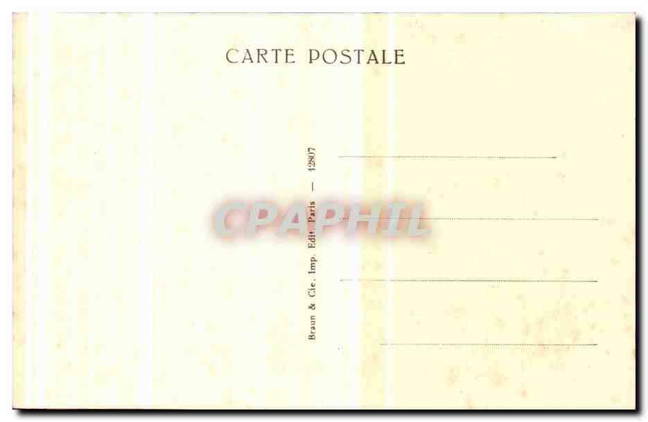 CPA Paris Musee du Louvre Corot L'etang — Verso