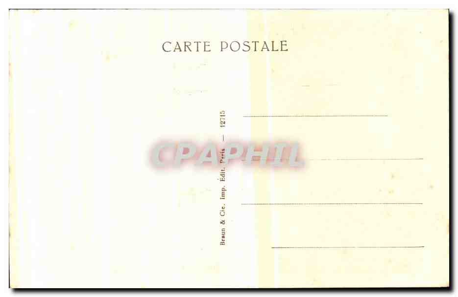 CPA Paris Musee du Louvre Holbein Portrait d'Erasme — Verso