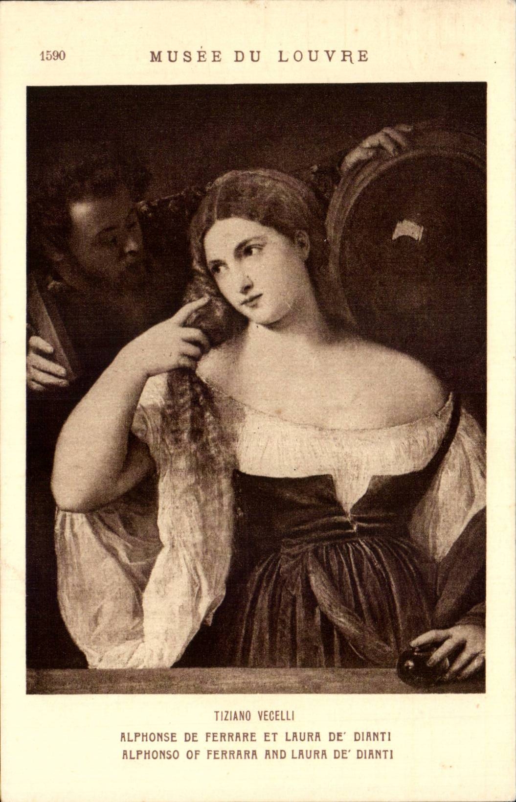 Alphonse de Ferrara et Laura de' Dianti — Tiziano Vecelli — Musée du Louvre — n° 1590
