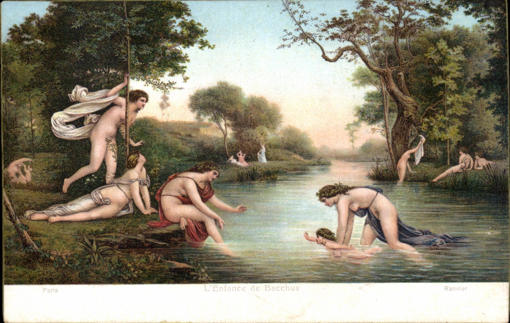 CPA Paris l'enfant de Bacchus
