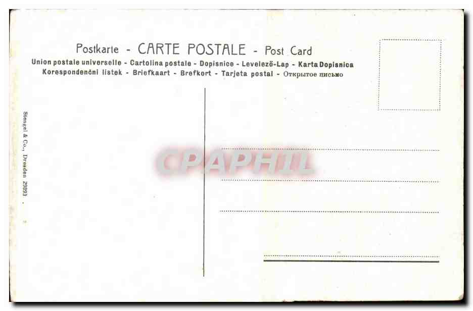 CPA Paris l'enfant de Bacchus — Verso