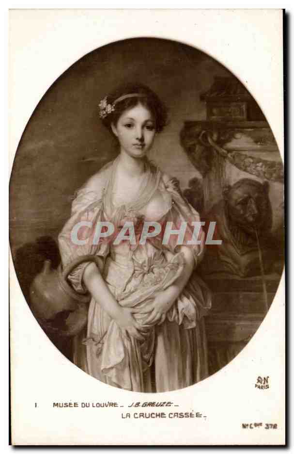 CPA Paris Musee du Louvre Greuze La cruche cassee