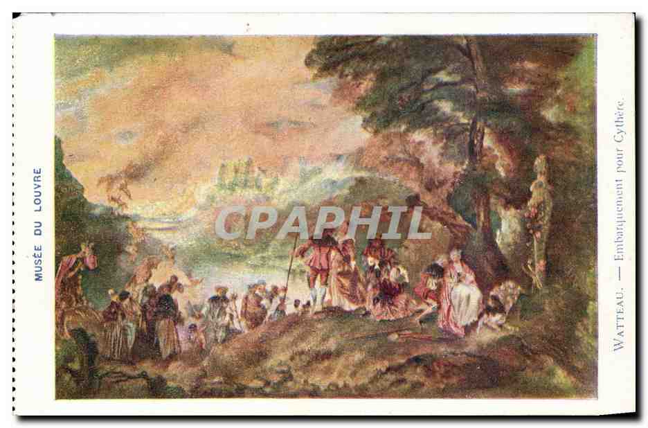 CPA Paris Musee du Louvre Watteau Embarquement pour Cythere