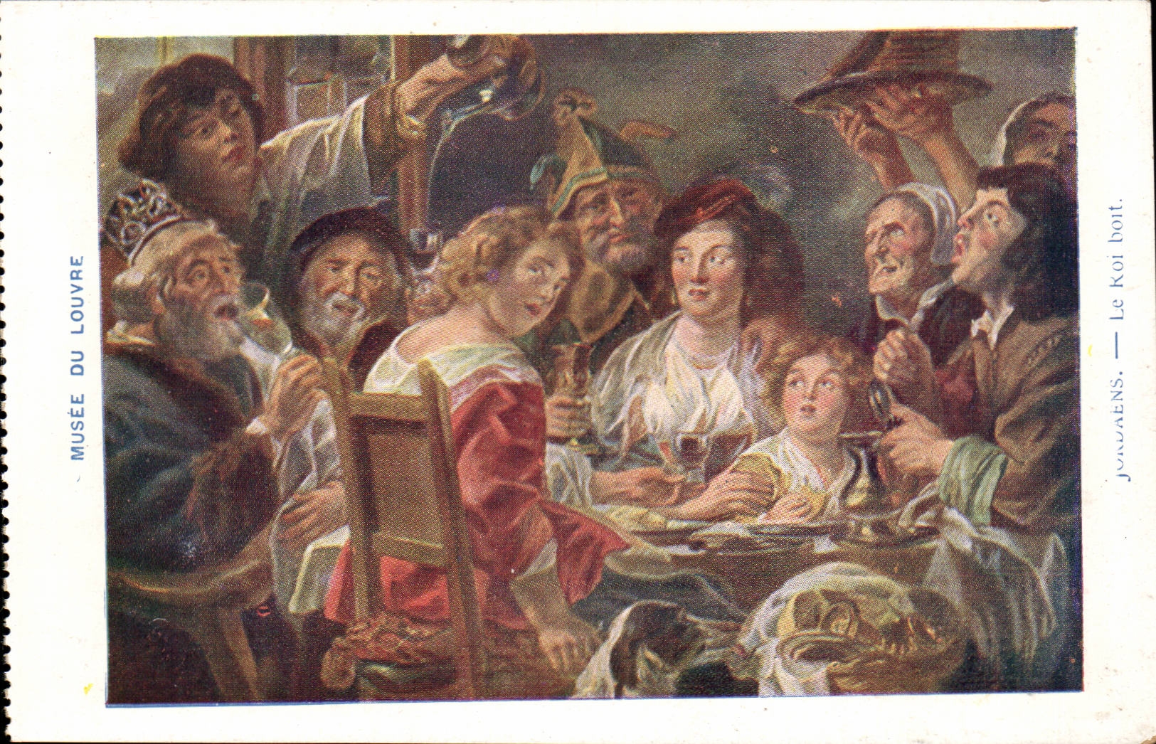 CPA Paris Musee du Louvre Jordaens Le roi boit