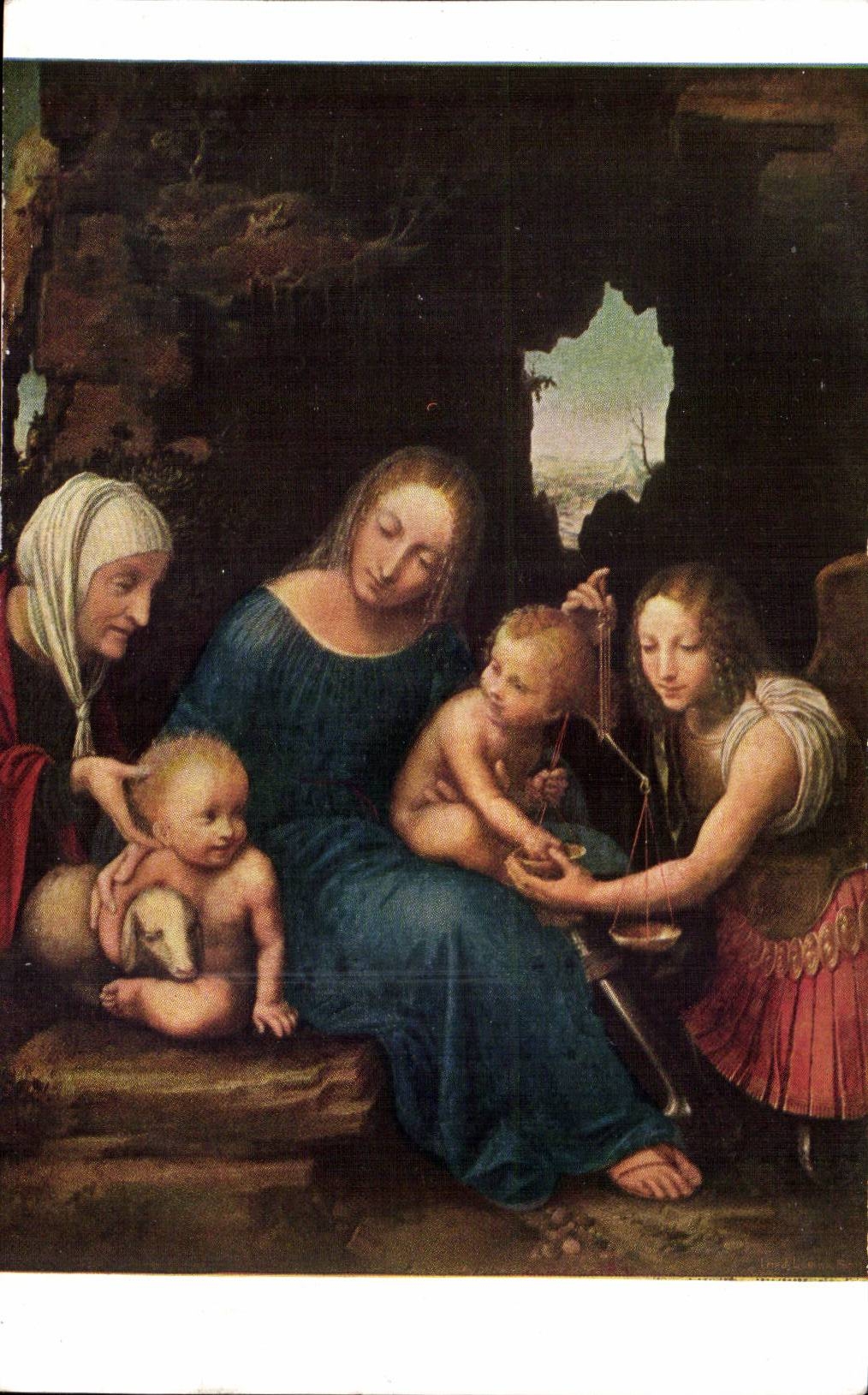 CPA Paris Musee du Louvre Leonard de Vinci La vierge aux balances