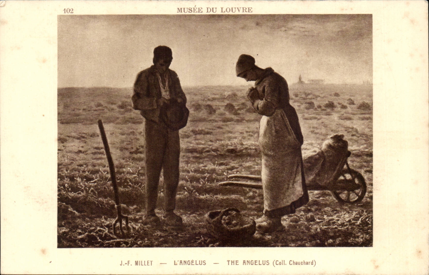 CPA Paris Musee du Louvre Millet L'angelus 