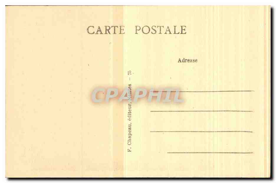 CPA Nantes Musee des Beaux Arts Ecole moderne Besnard Nymphe endormie — Back