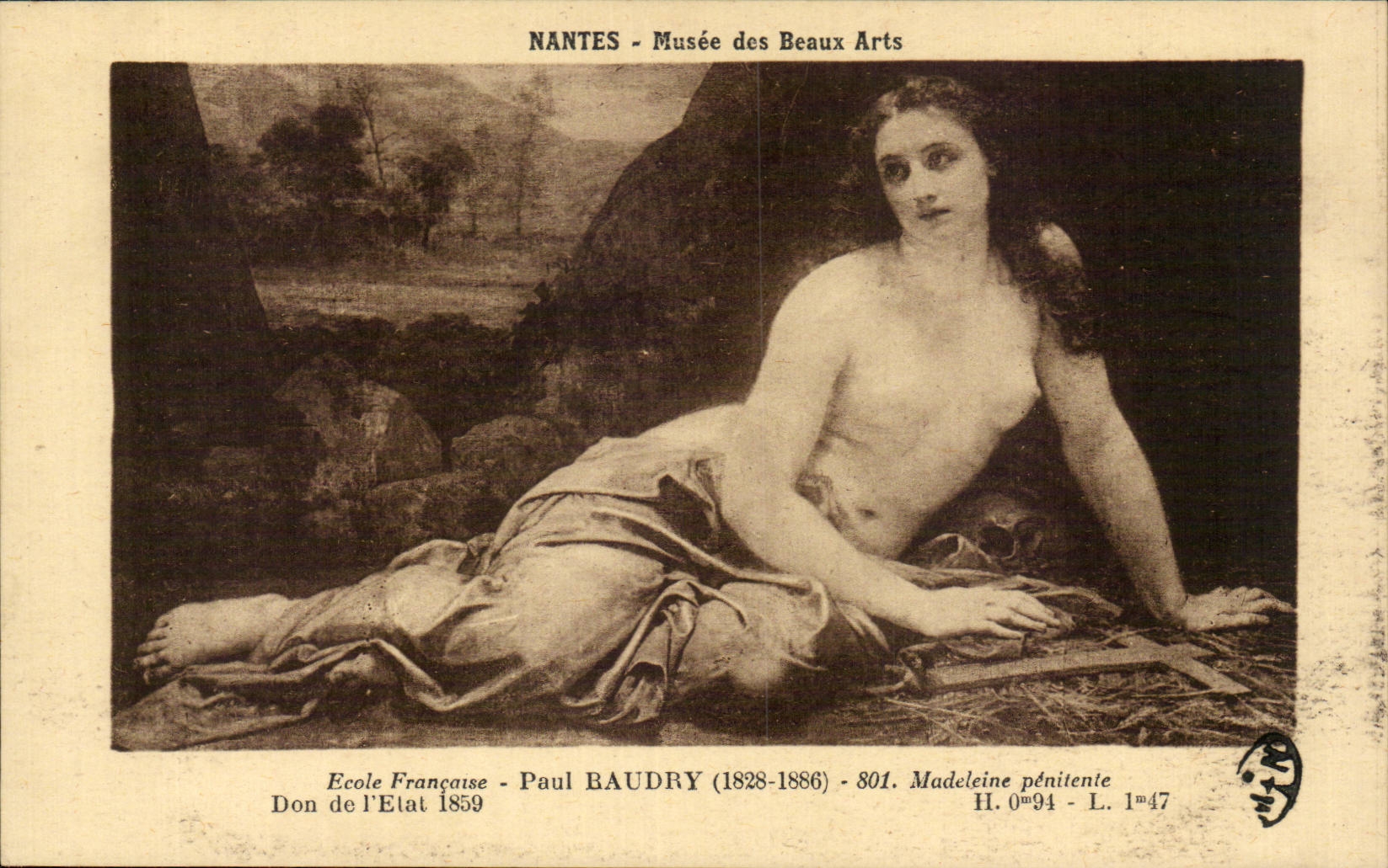 CPA Nantes Musee des Beaux Arts Ecole Francaise Paul Baudry Madeleine penitente