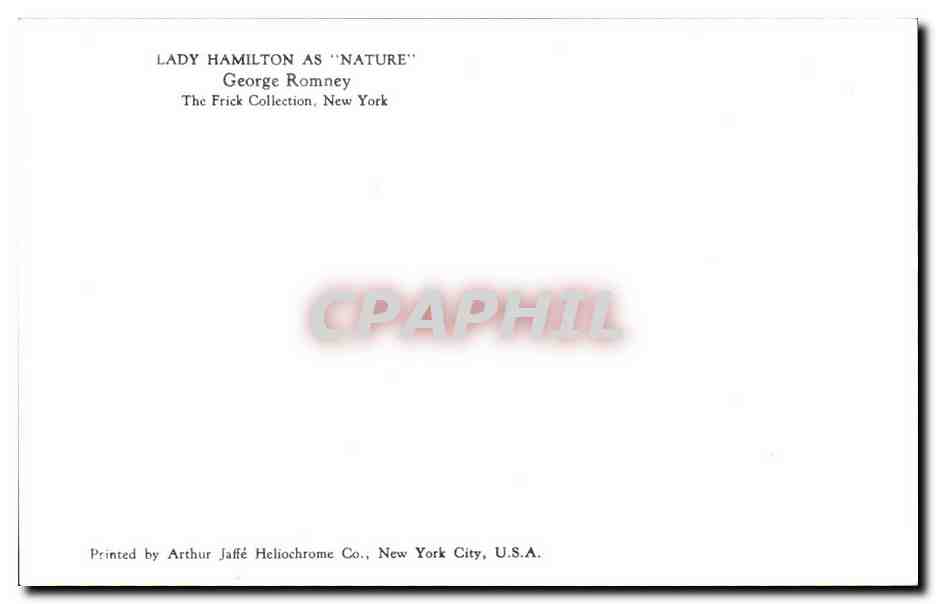 CPA Lady Hamilton as nature George Romney The frick Collection New York — Verso