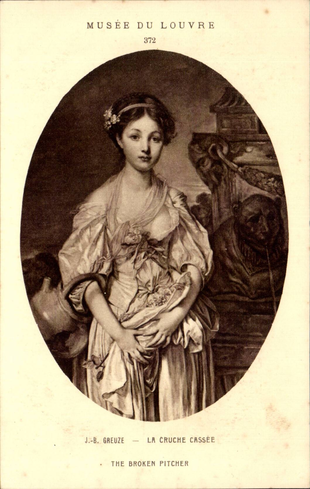 CPA Musee du Louvre Paris Greuze La cruche cassee