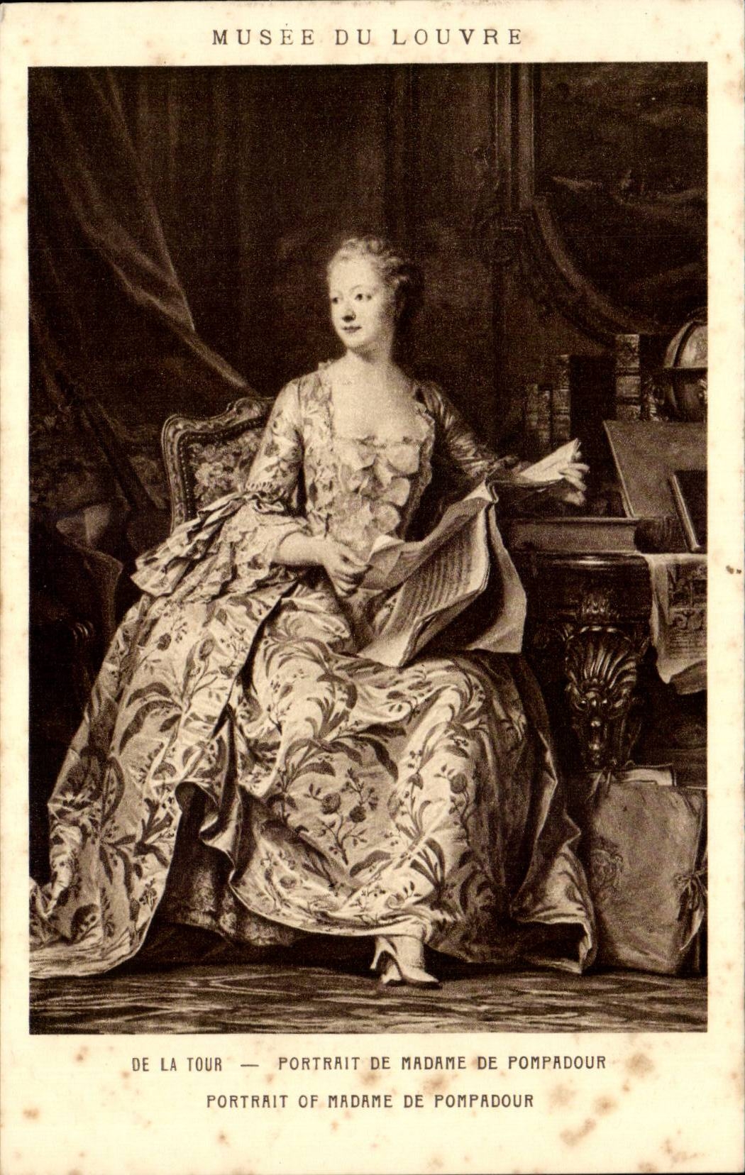 CPA Musee du Louvre Paris De la Tour Portrait de Madame de Pompadour