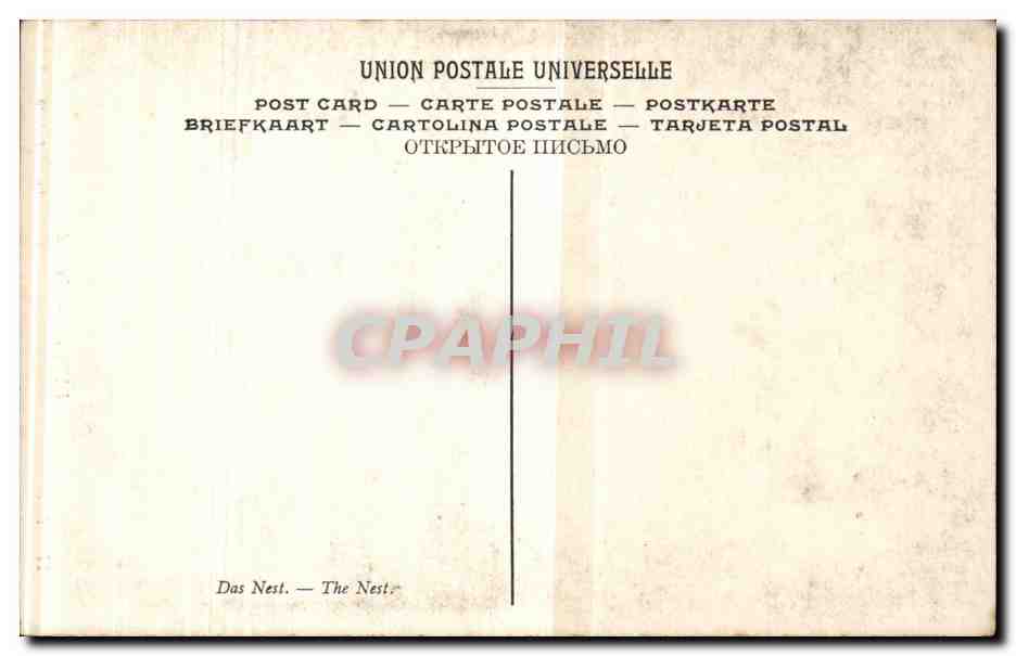 CPA Petit Palais Paris Dubufe Le nid — Verso
