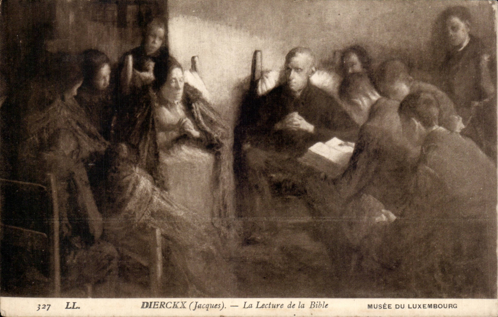 CPA Dierckx La lecture de la Bible Musee du Luxembourg