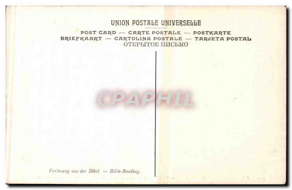 CPA Dierckx La lecture de la Bible Musee du Luxembourg — Rückseite