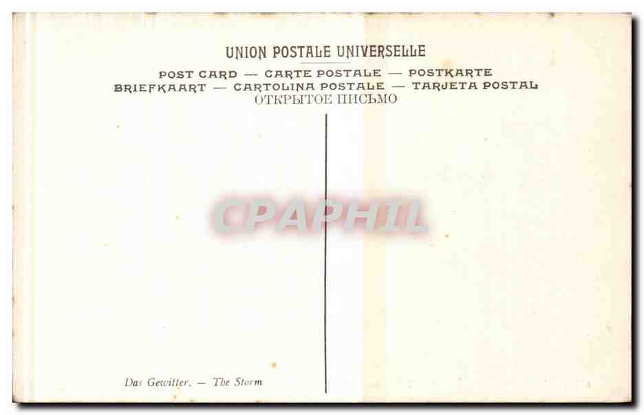 CPA East Alfred l'orage Musee du Luxembourg Paris  — Verso