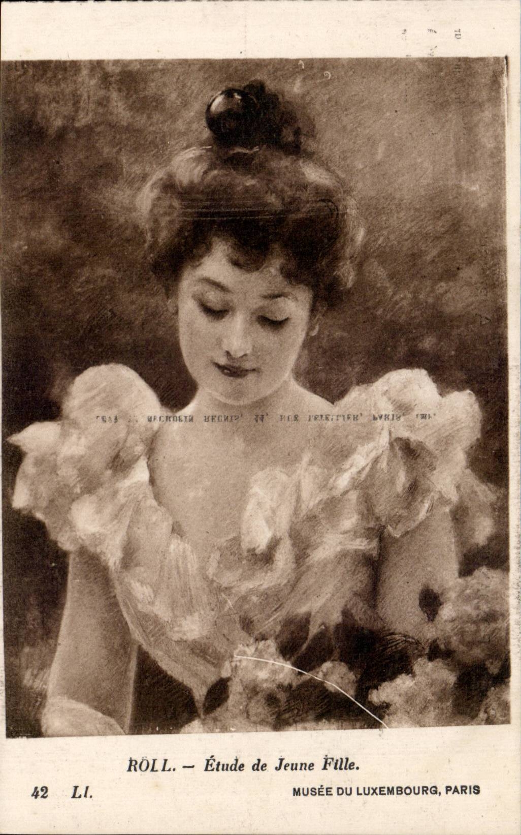 CPA Musee du Luxembourg Paris Roll Etude de jeune fille