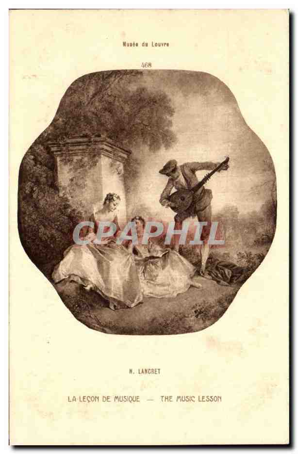 CPA Musee du Louvre Paris Lancret La lecon de musique