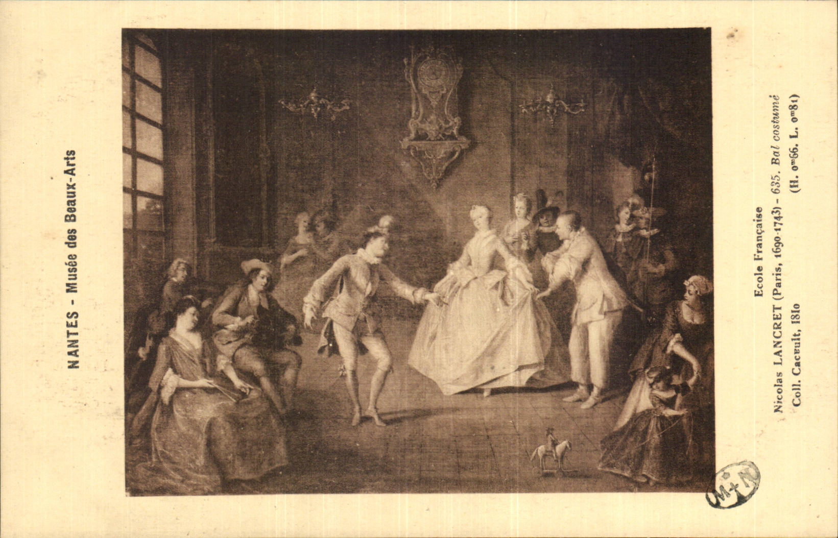 CPA Nantes Musee des Beaux Arts Nicolas Lancret Bal costume