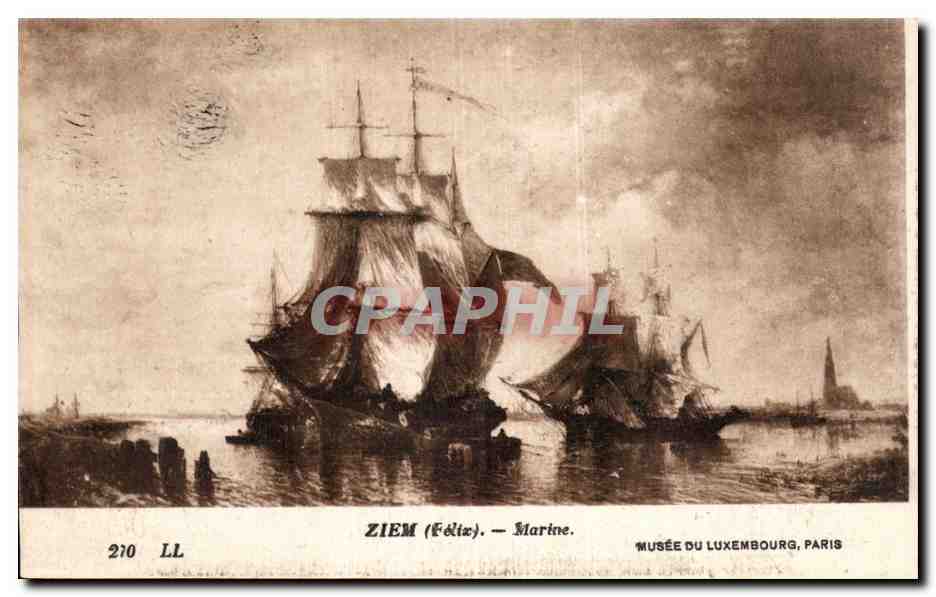 CPA Musee du Luxembourg Paris Ziem Marine Bateau