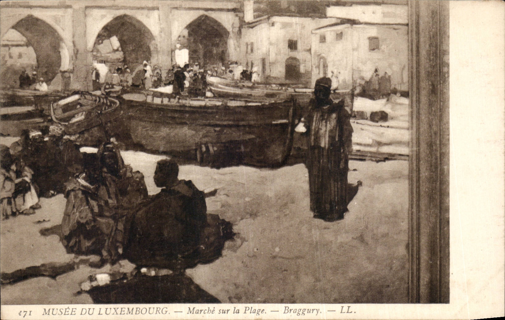 CPA Musee du Luxembourg Paris Marche sur la plage Braggury