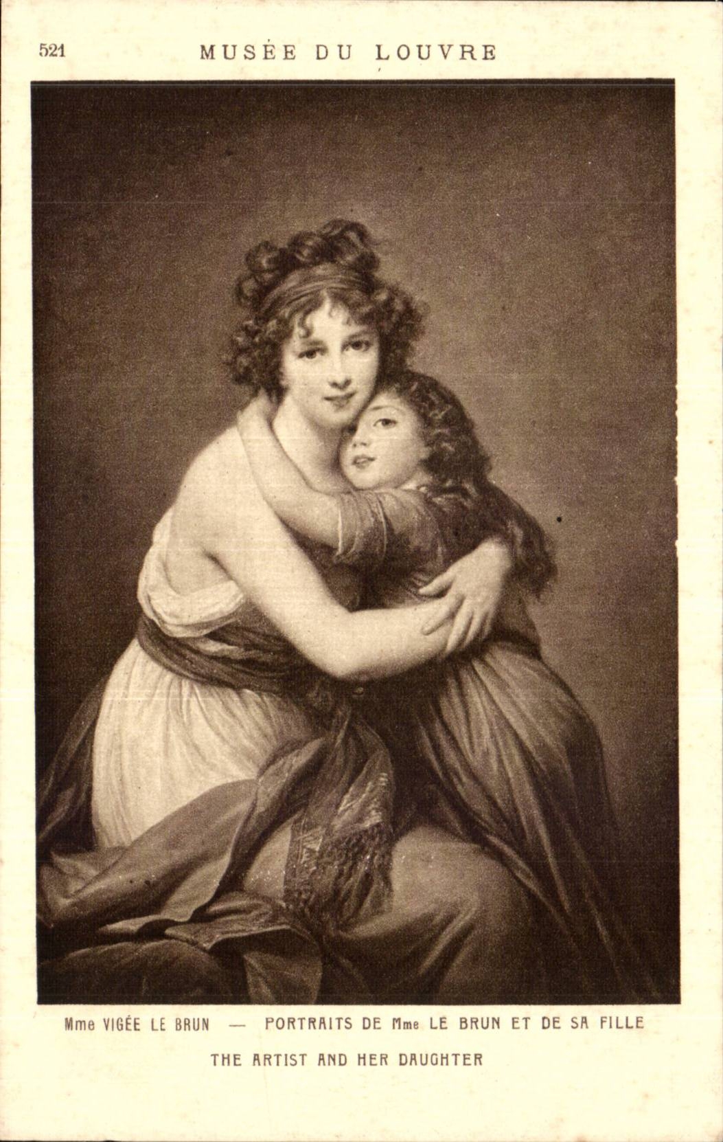 CPA Paris Musee du Louvre Mme Vigee le Brun Portraits de Mme Le Brun et de sa fille