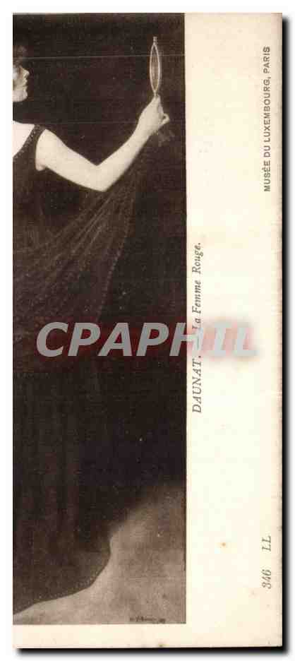 CPA Paris Musee du Luxembourg Daunat La femme rouge