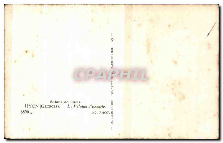 CPA Salons de Paris Hyons Le peloton d'escorte Militaria — Rückseite
