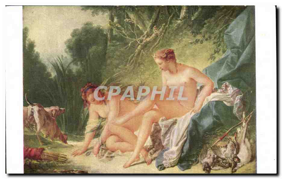 CPA Paris Musee du Louvre Francois Boucher Le bain de Diane