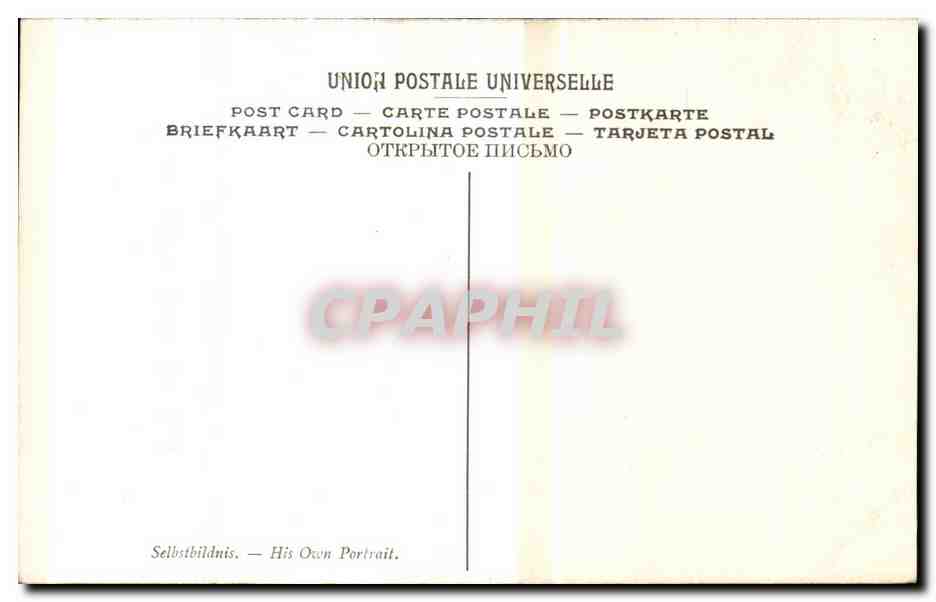 CPA Musee d'Amiens Maurice Quentin par lui meme — Verso