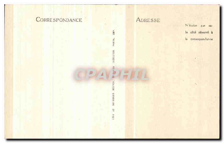 CPA Paris les fresques du Pantheon Puvis de Chavannes Ste Genevieve veillant sur Paris  — Verso