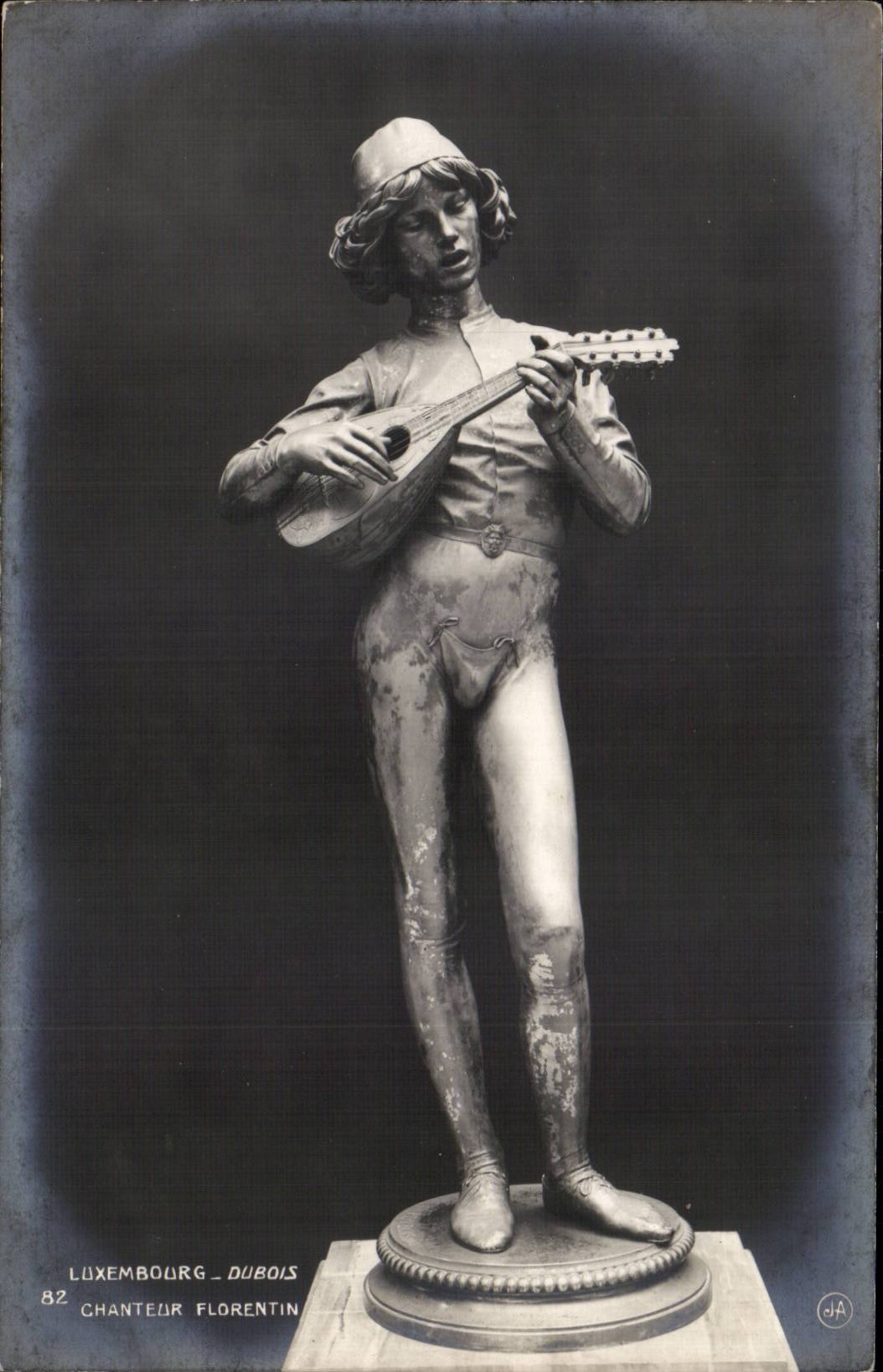 Statue du Chanteur Florentin — Luxembourg — éditée par JA