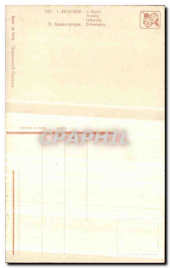 CPA Fantaisie L Baslestrieri Il degele — Verso