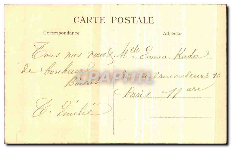 CPA Fantaisie Boucher Pastorale — Verso
