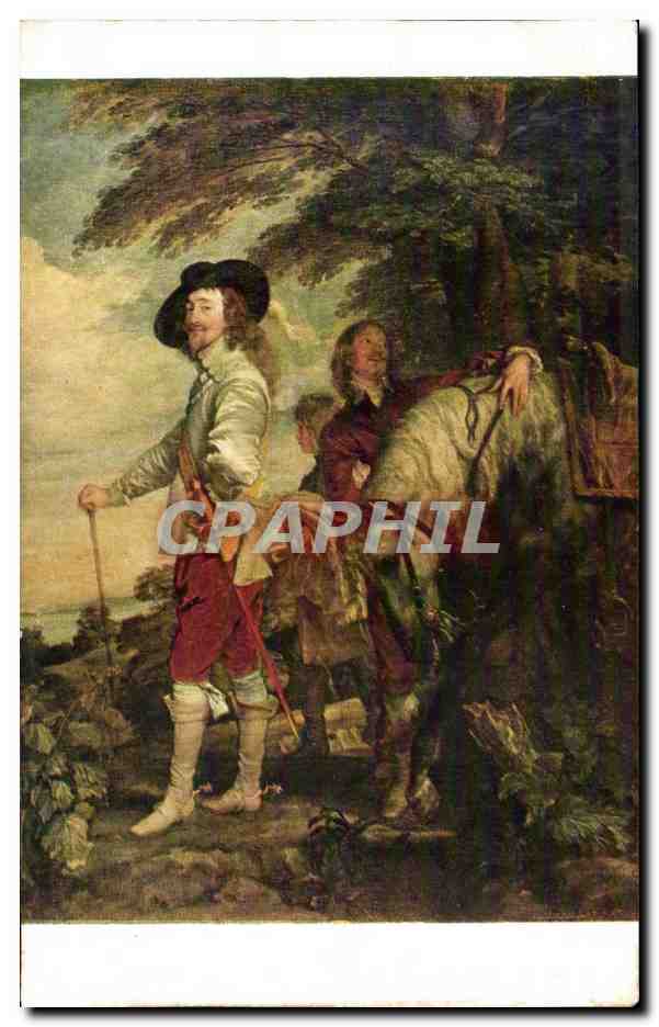 CPA Fantaisie Anton Van Dyck Portrait de Charles I roi d'Angleterre