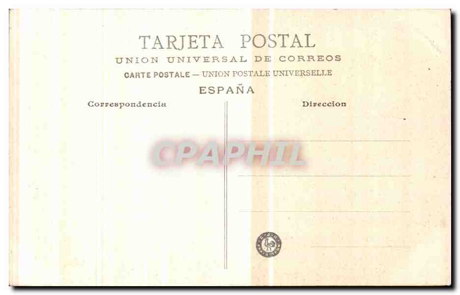 CPA Espagne Spain Espana Fuenterrabia La puerta — Back