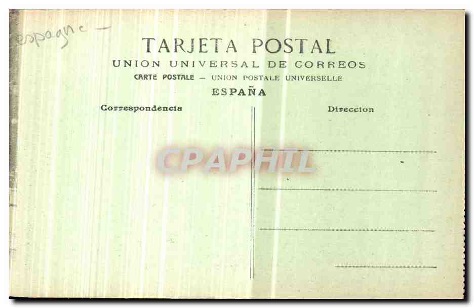 CPA Espagne Spain Espana Fuenterrabia Calle Pampinot viejo Fuenterrabia — Rückseite