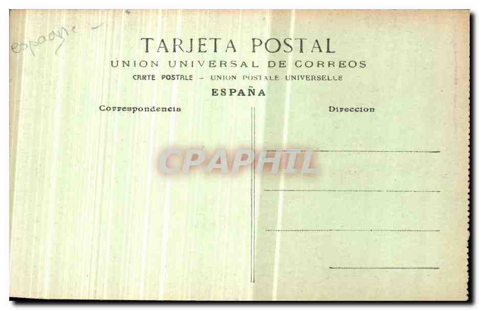 CPA Espagne Spain Espana Fuenterrabia Calle Major — Rückseite