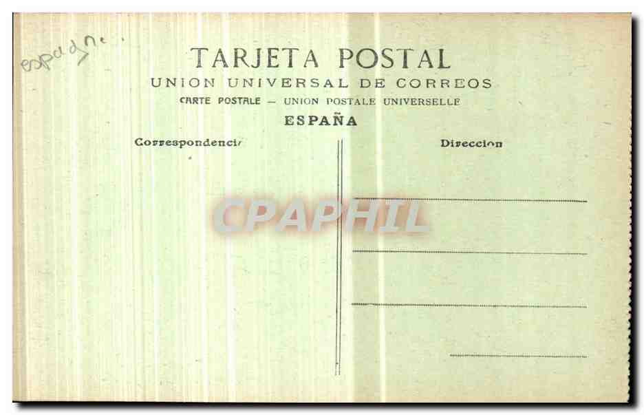 CPA Espagne Spain Espana Fuenterrabia Marina y Hendaya — Back