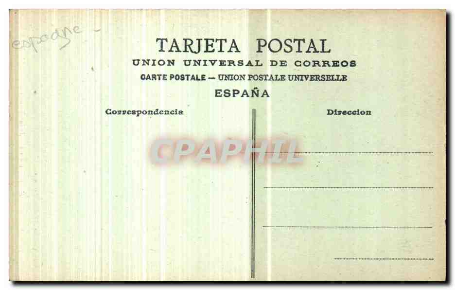 CPA Espagne Spain Espana Fuenterrabia Calle de las Tiendas — Rückseite