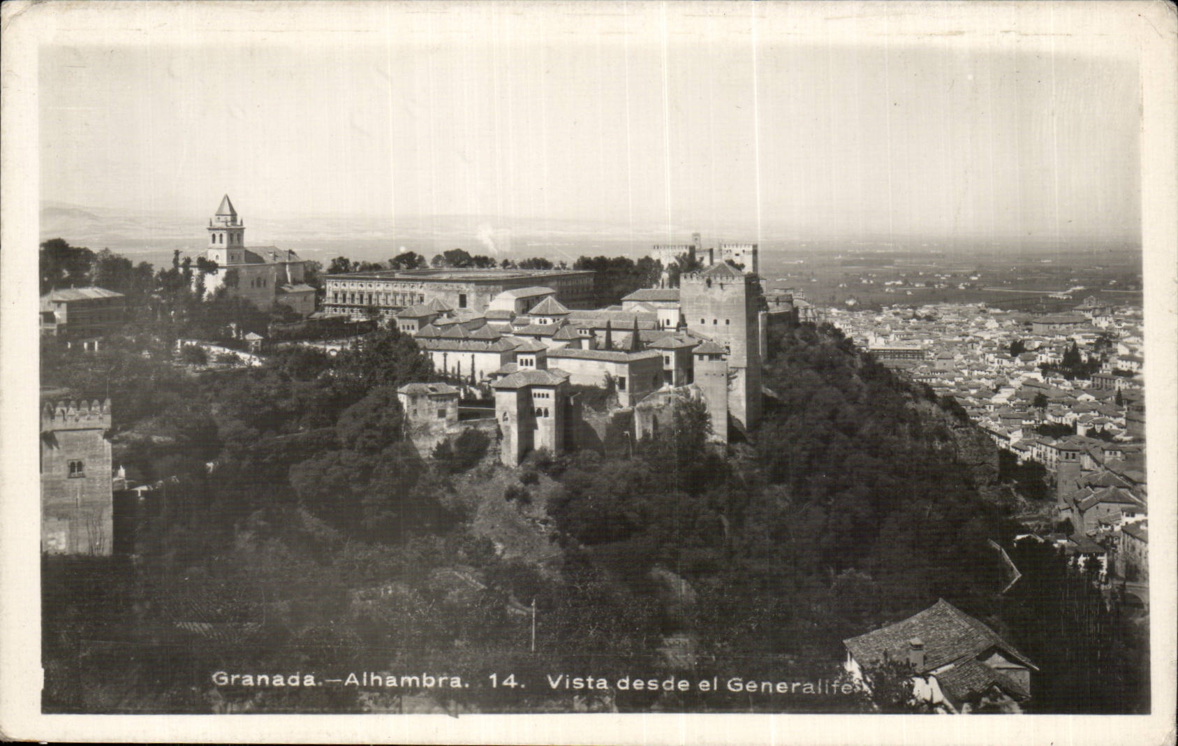 CPA Espagne Spain Espana Granada Alhambra Vista desde el Generalife