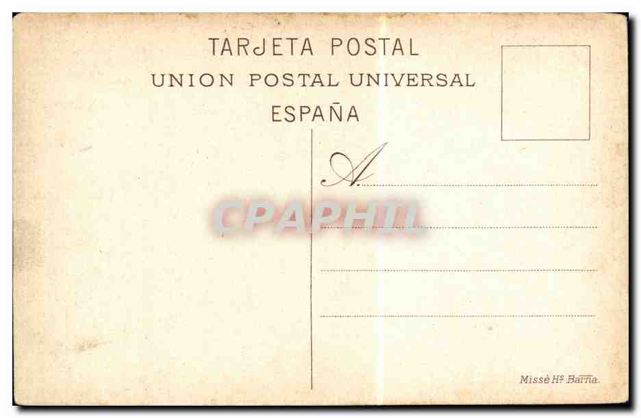CPA Espagne Espana Spain Barcelona Plaza de Cataluna — Verso