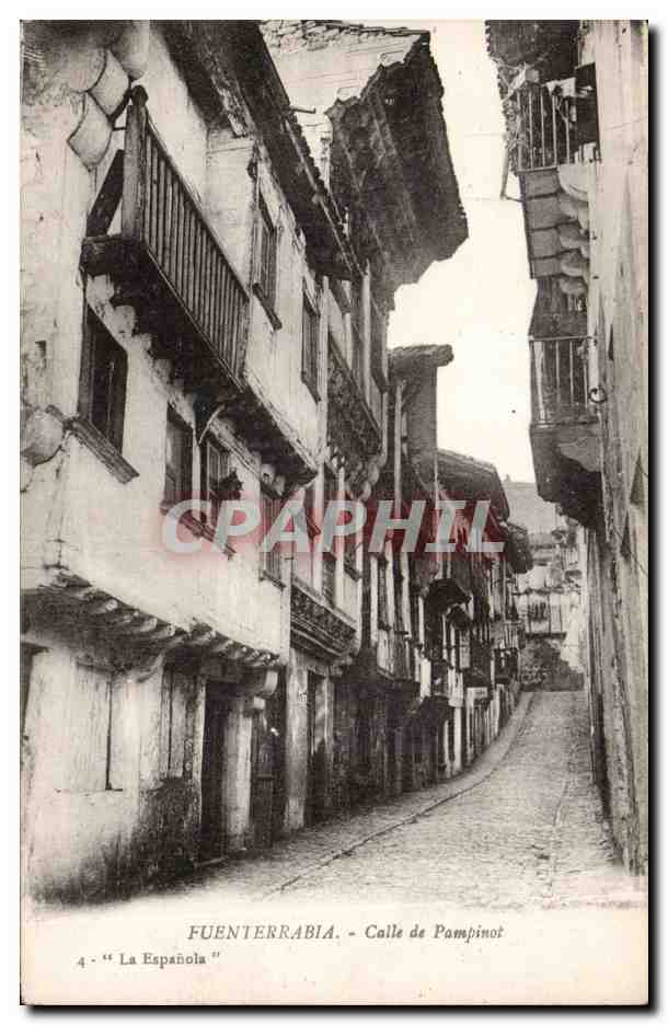 CPSM Espagne Espana Spain Fuenterrabia Calle de Pampinot