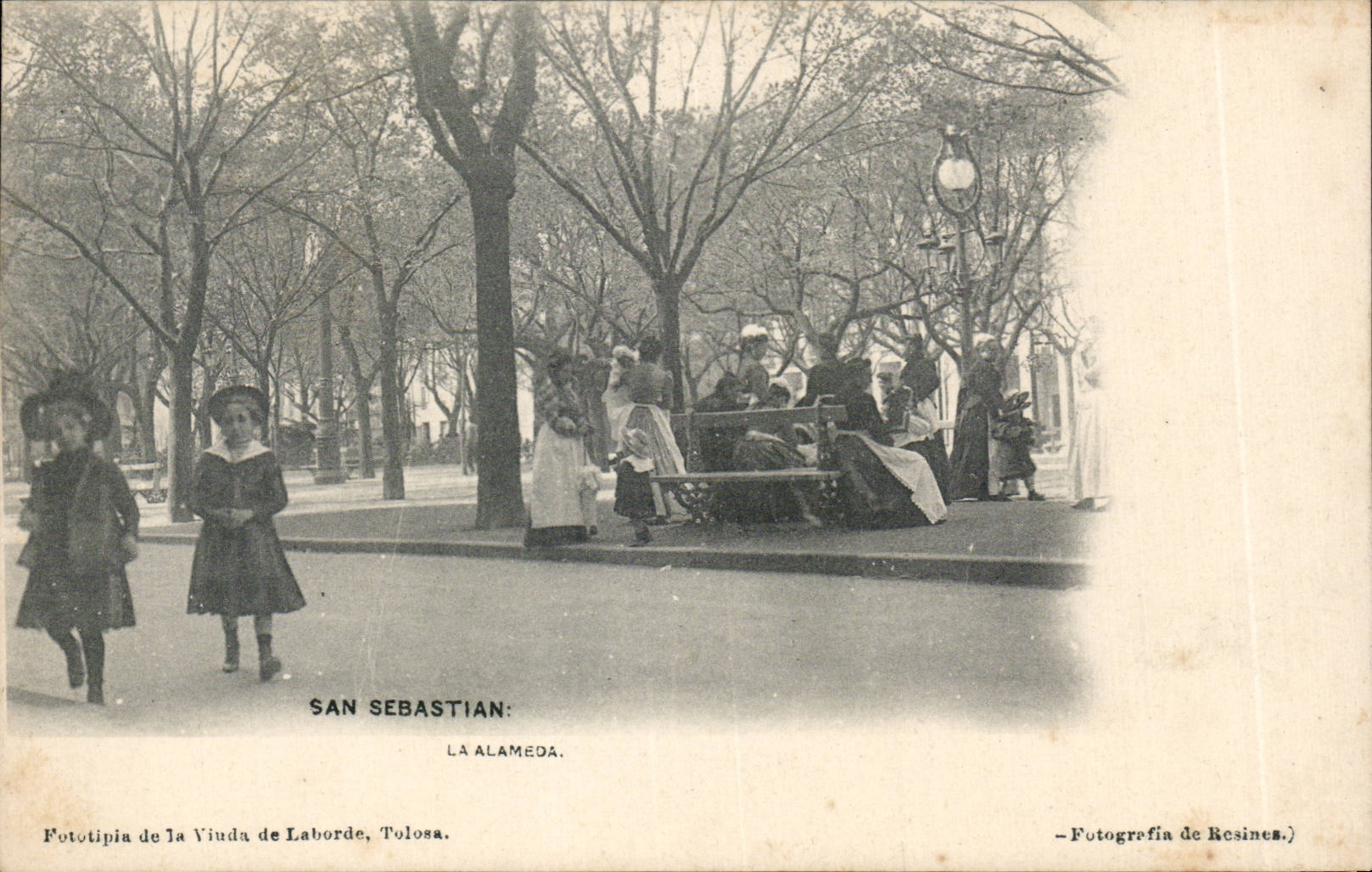 CPSM Espagne Espana Spain San Sebastian La Alameda Enfants