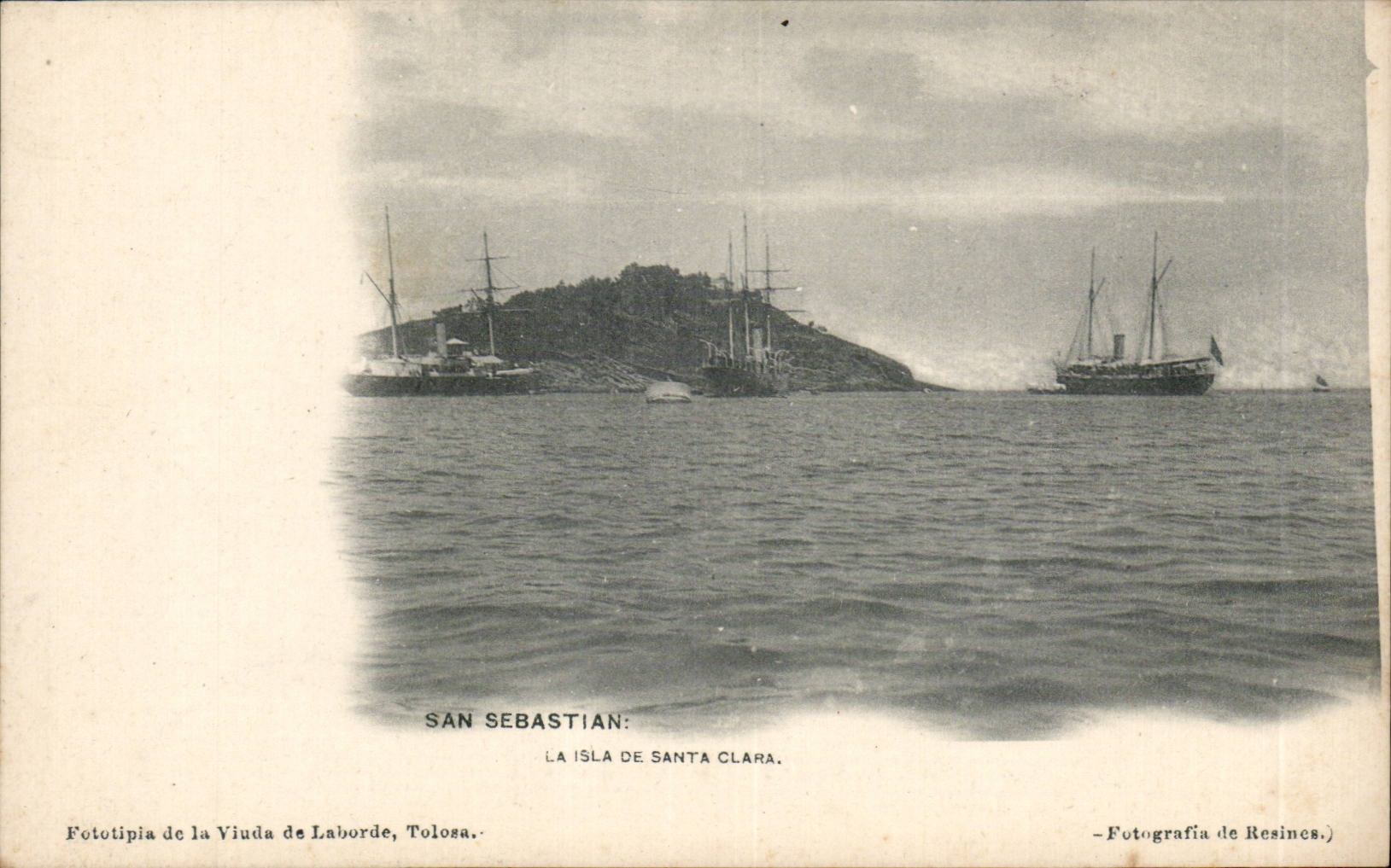CPA Espagne Espana Spain San Sebastian La Isla de Santa Clara