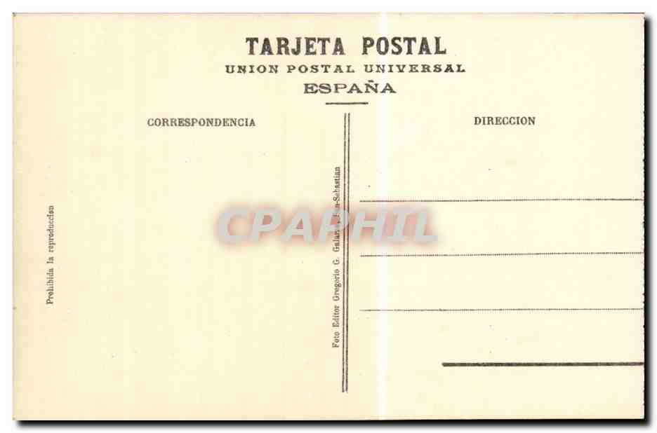 CPA Espagne Espana Spain San Sebastian Avenida de la Libertad — Back
